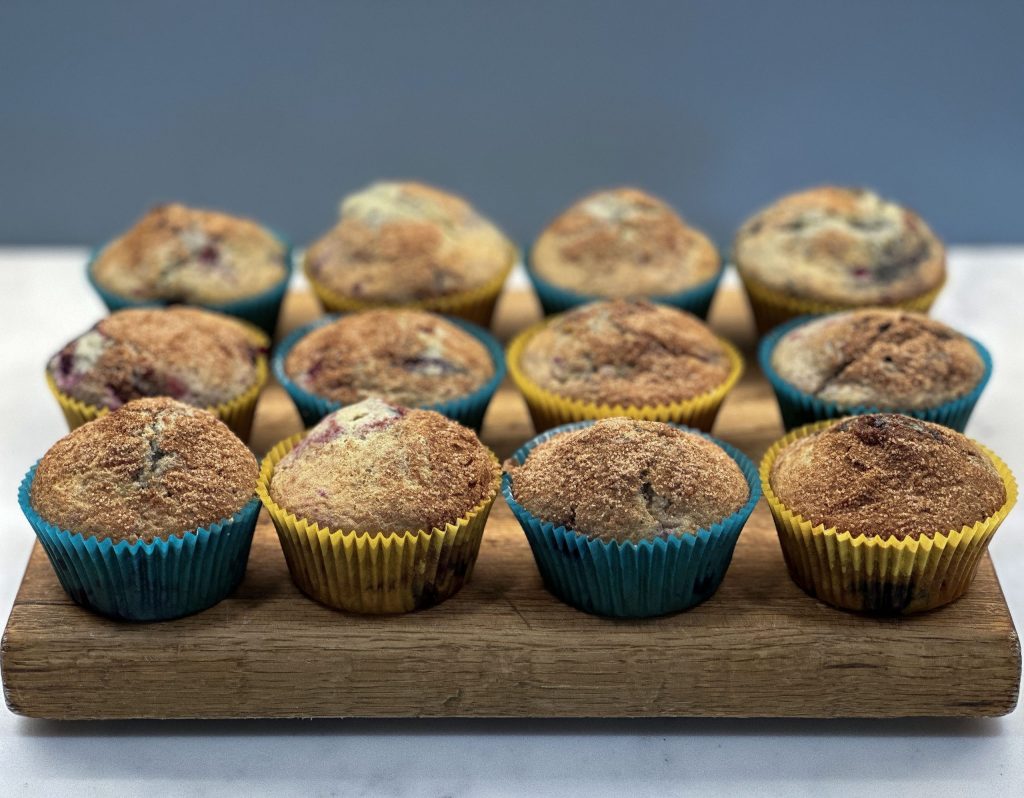 Sourdough Berry Muffins